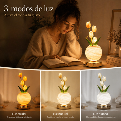 TulipGlow - Lámpara LED de Tulipanes
