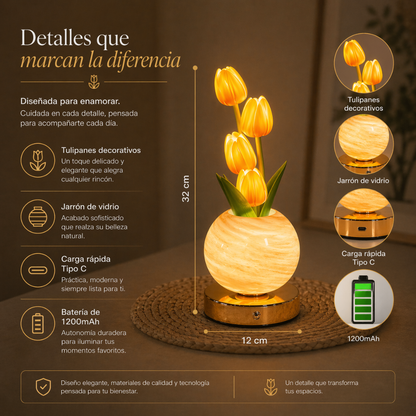 TulipGlow - Lámpara LED de Tulipanes
